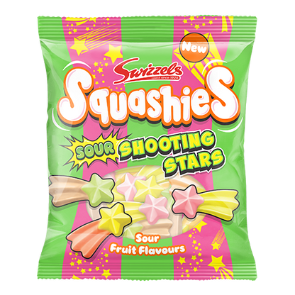 12 x Squashies Sour Shooting Stars - 120GM