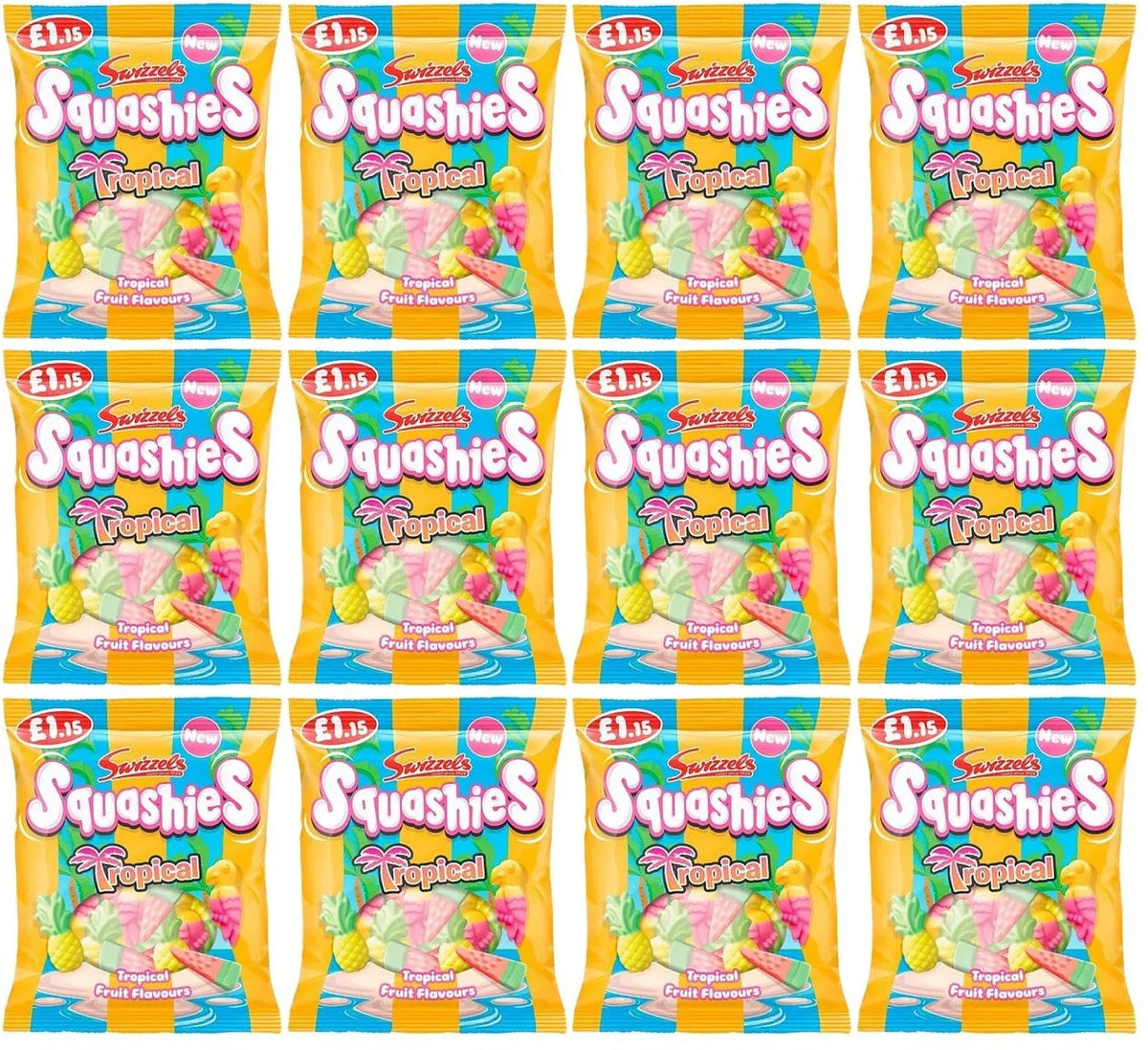12 x Squashies Tropical - 100GM