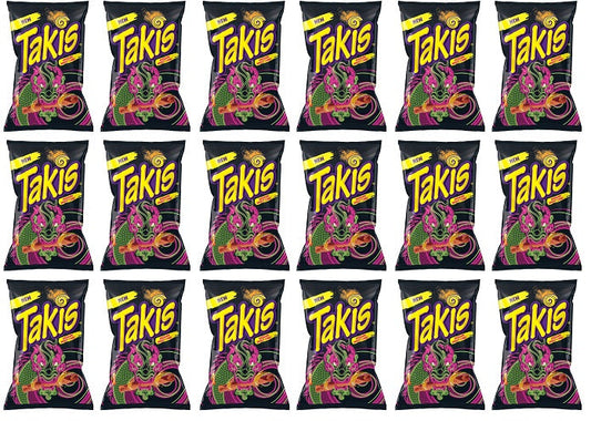 18 x Takis Dragon Sweet Chilli Snack - 100GM