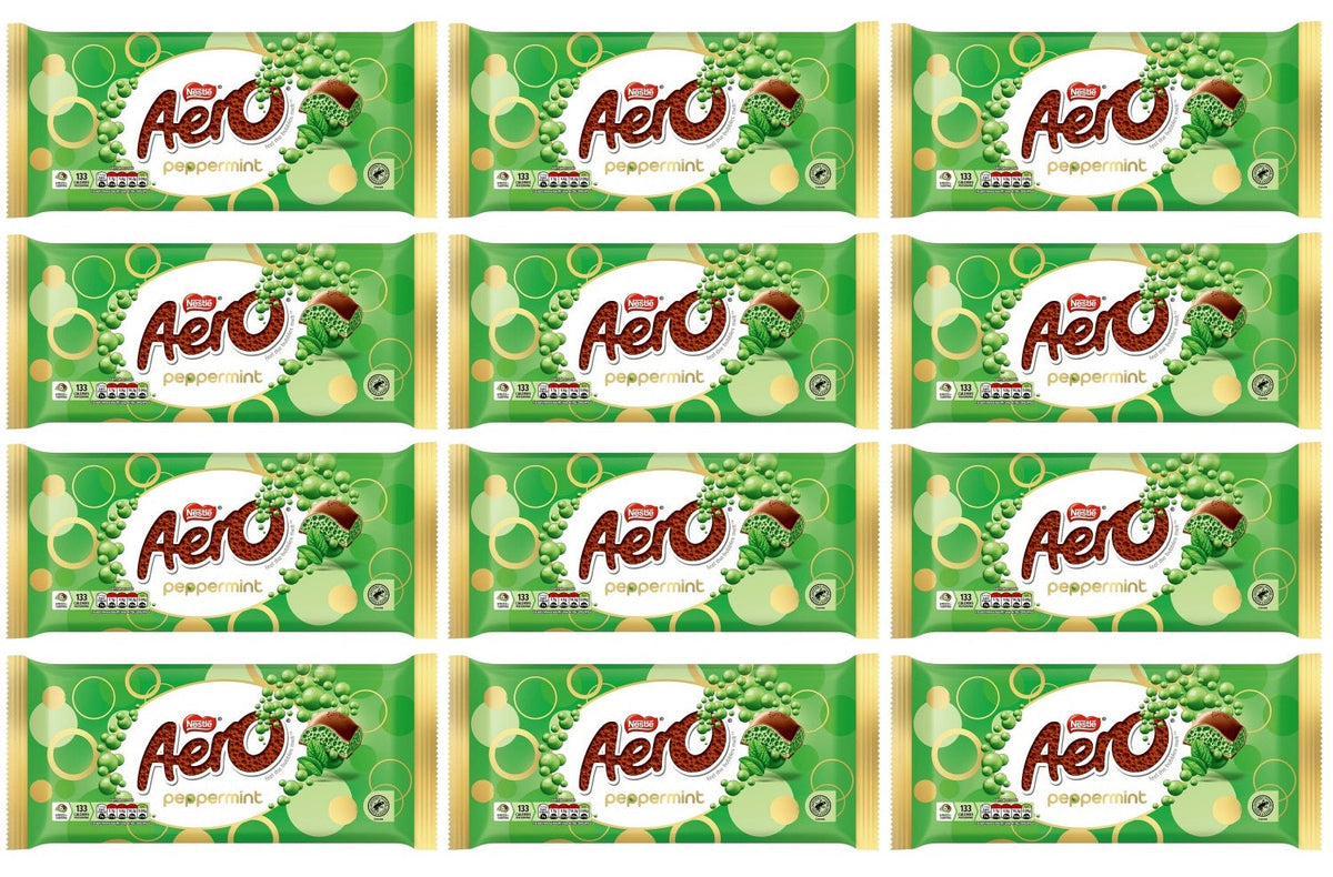 12 x Aero Peppermint Block - 295GM