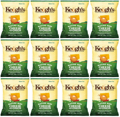 12 x Keoghs Irish Cheese & Onion Crisps - 125GM
