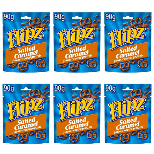 6 x Flipz Salted Caramel Pretzels 90G