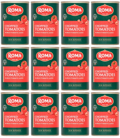 12 x Roma Chopped Tomato  - 400G