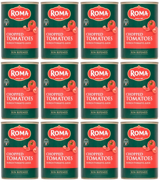12 x Roma Chopped Tomato  - 400G