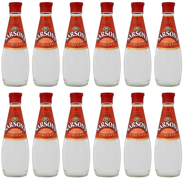 12 x Sarson's Distilled Malt Vinegar 250Ml