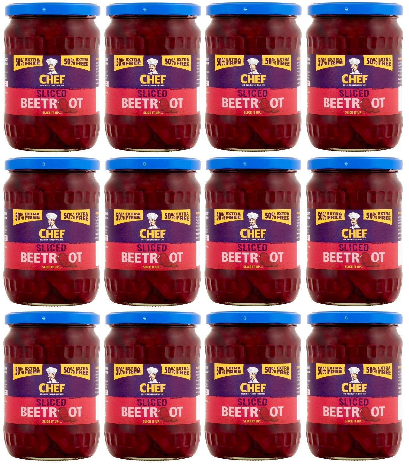 12 x Chef Sliced Beetroot 525G