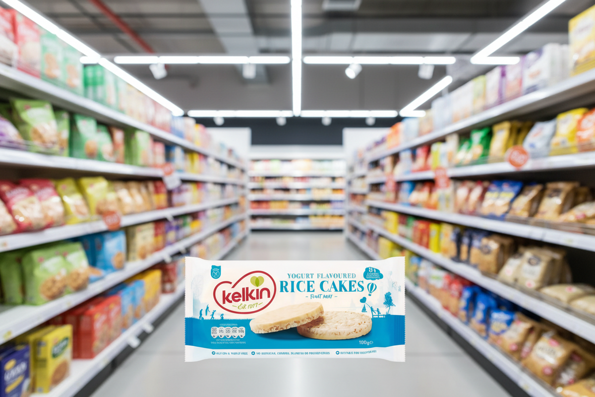 12 x Kelkin Yogurt Flavoured Rice Cakes 100G
