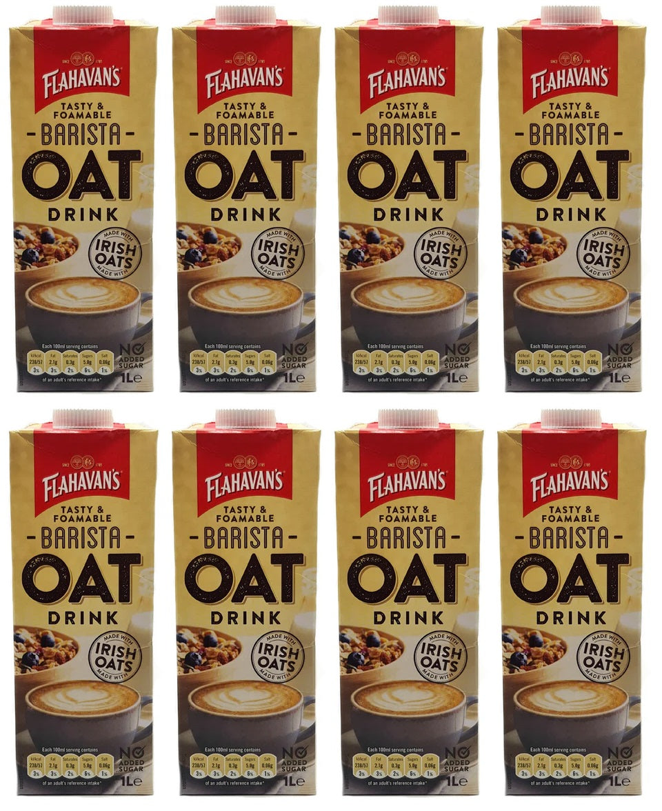 8 x Flahavan's Barista Oat Drink 1L