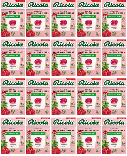 20 x Ricola Raspberry Mint Box Sugar Free - 45g
