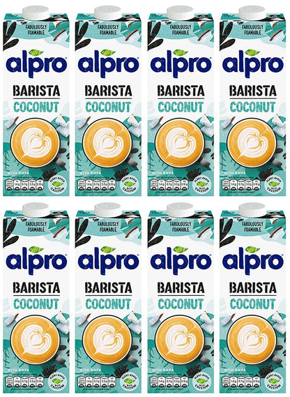 8 x Alpro Coconut Drink Soya Barista - 1LTR