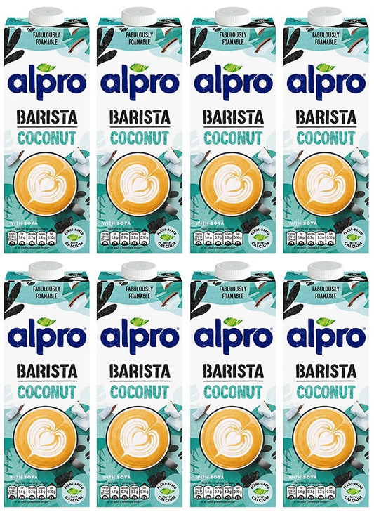 8 x Alpro Coconut Drink Soya Barista - 1LTR