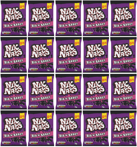 20 x Kp Nik Naks Rib N Saucy - 75GM