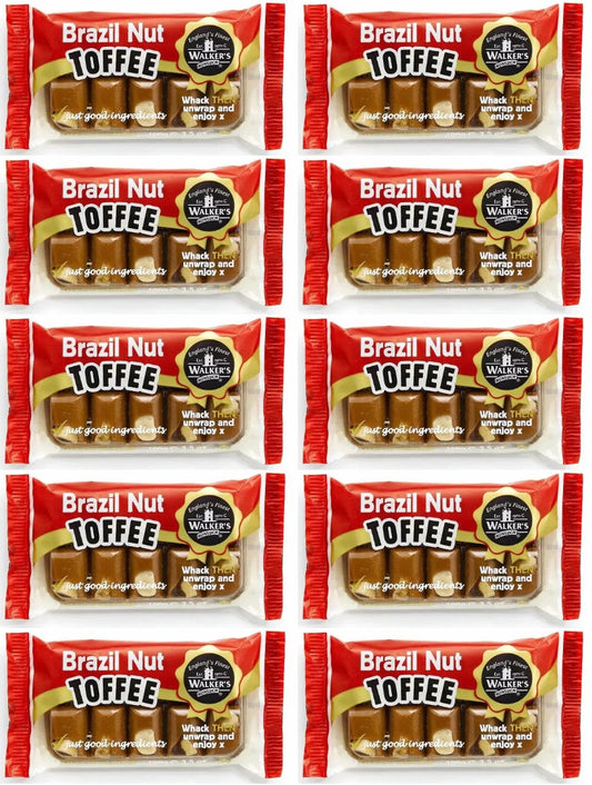 10 x Walker's Nonsuch Brazil Nut Tray Toffee 10 X 100G