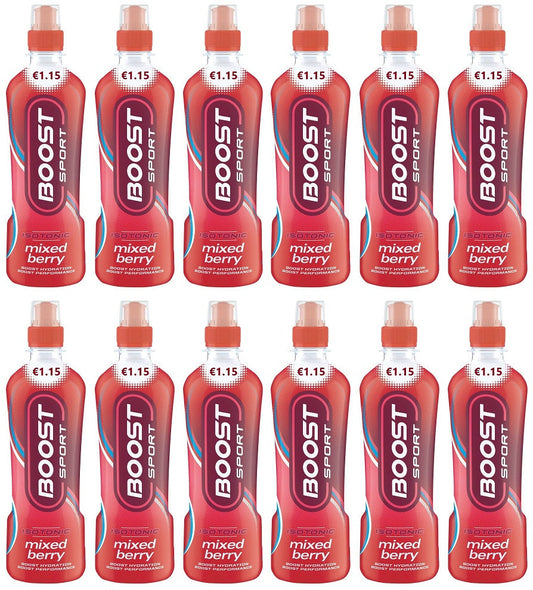 12 x Boost Sport Isotonic Mixed Berry 500Ml