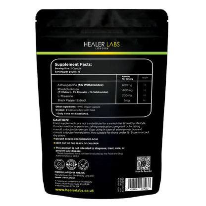 Ashwagandha + Rhodiola Rosea +  L-Theanine
