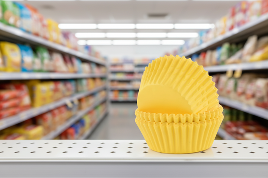 Pme Block Colour Cupcake Cases Yellow  (Pack 60)
