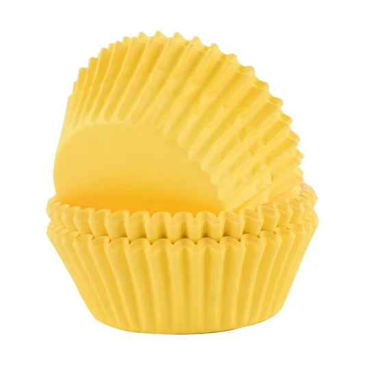 Pme Block Colour Cupcake Cases Yellow  (Pack 60)