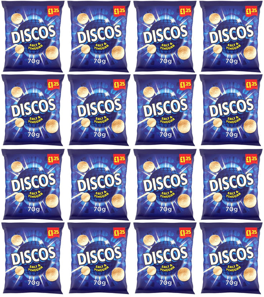 16 x Kp Discos Salt & Vinegar - 70GM