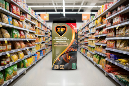 6 x Zip Charcoal Briquettes 2Kg