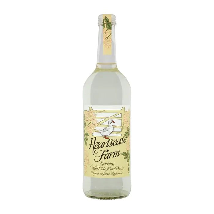 6 x Heartsease Farm Sparkling Elderflower Water - 750ml