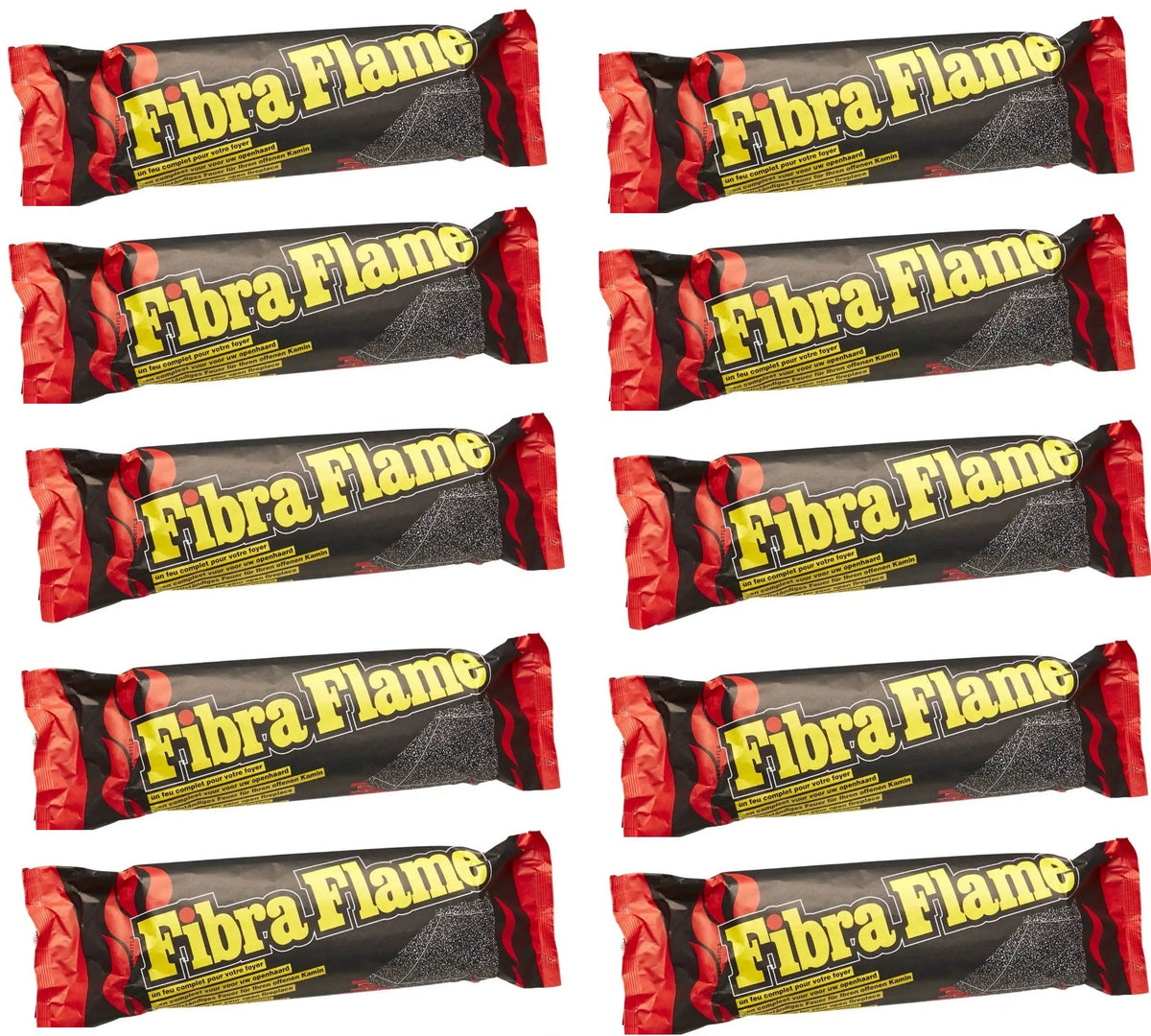 10 x Fibra Flame Premium Fire log