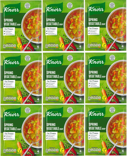 9 x Knorr Soup Spring Vegetable 48G