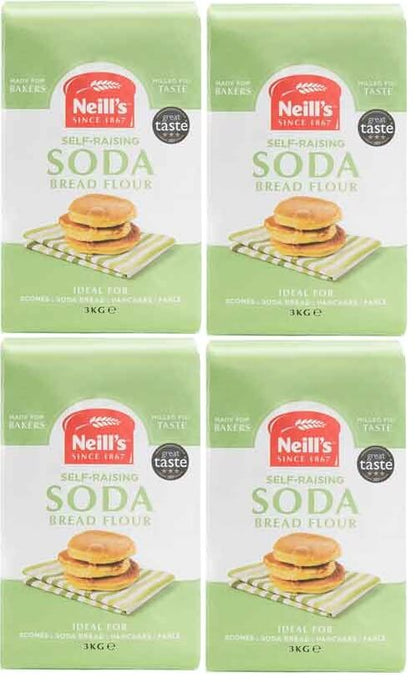 4 x Neills Soda Bread Flour 3Kg