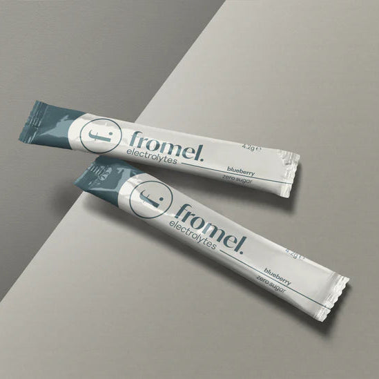 Fromels Electrolyte sachets - 28ct, Blueberry flavour with zero added sugar