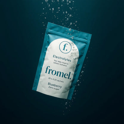 Fromels Electrolyte sachets - 28ct, Blueberry flavour with zero added sugar