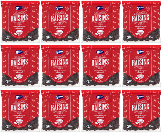 12 x Gem Raisins 375G