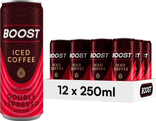 12 x Boost Iced Coffee Double Espresso  - 250Ml