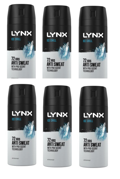 6 x Lynx Anti P Ice Chill 150Ml