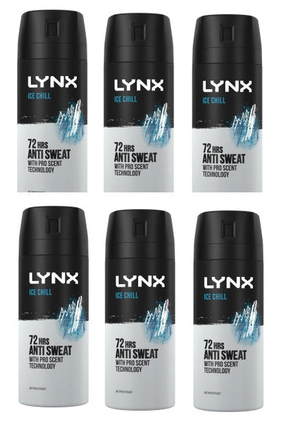 6 x Lynx Anti P Ice Chill 150Ml
