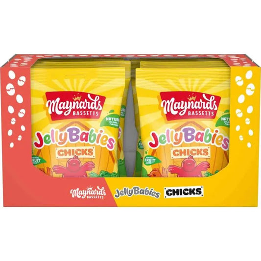 10 x Maynards Bassetts Jelly Babies Chicks Bag - 130GM