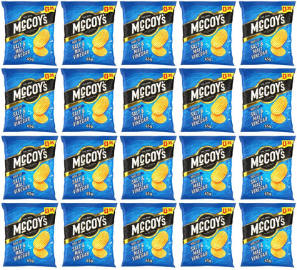 20 x Mccoys Salt & Malt Vinegar - 65GM
