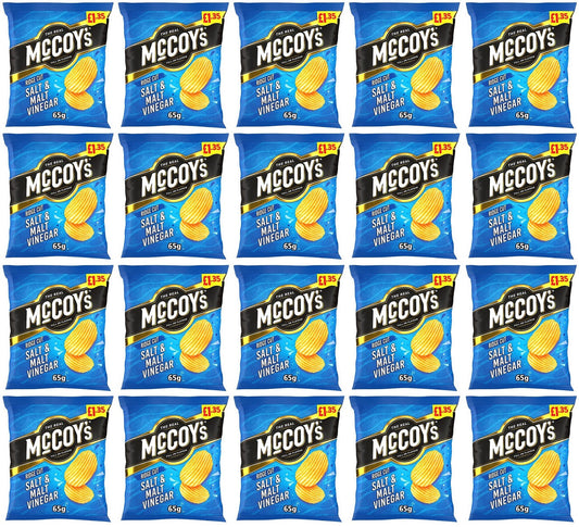 20 x Mccoys Salt & Malt Vinegar - 65GM