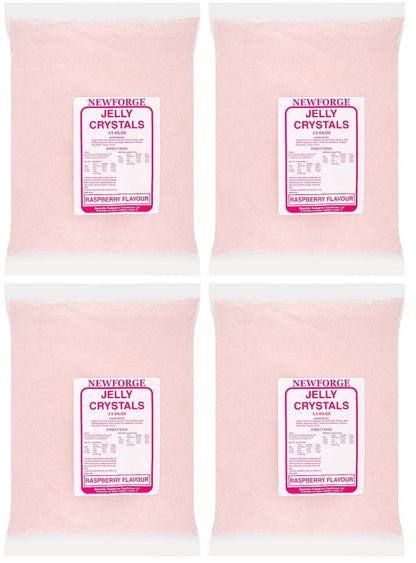 4 x Newforge Jelly Crystals Raspberry Flavour 3.5Kg