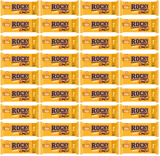 36 x Foxs Rocky Caramel 7pk - 7 PACK