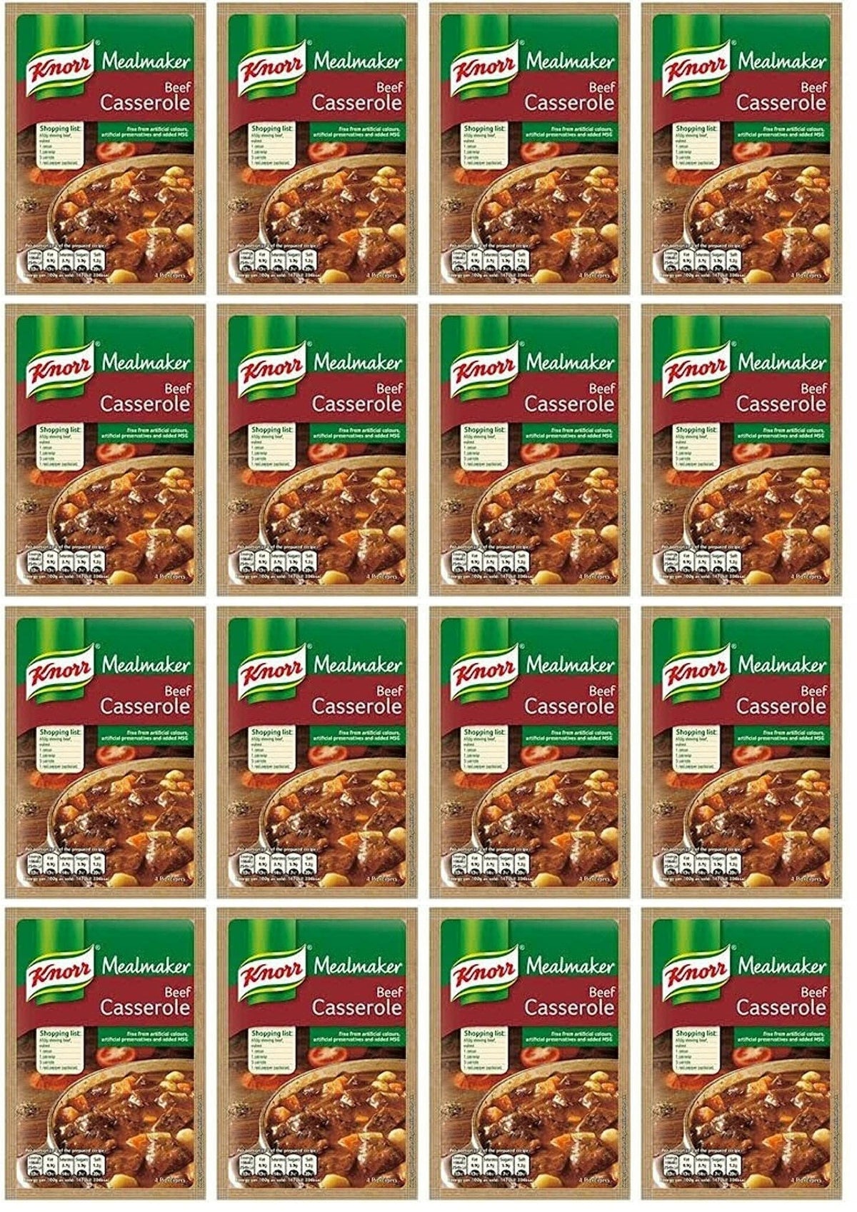 16 x Knorr Mealmaker Beef Casserole 48G
