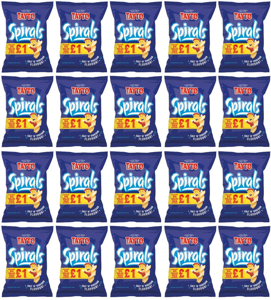 20 x Tayto Spirals Salt & Vinegar - 45GM